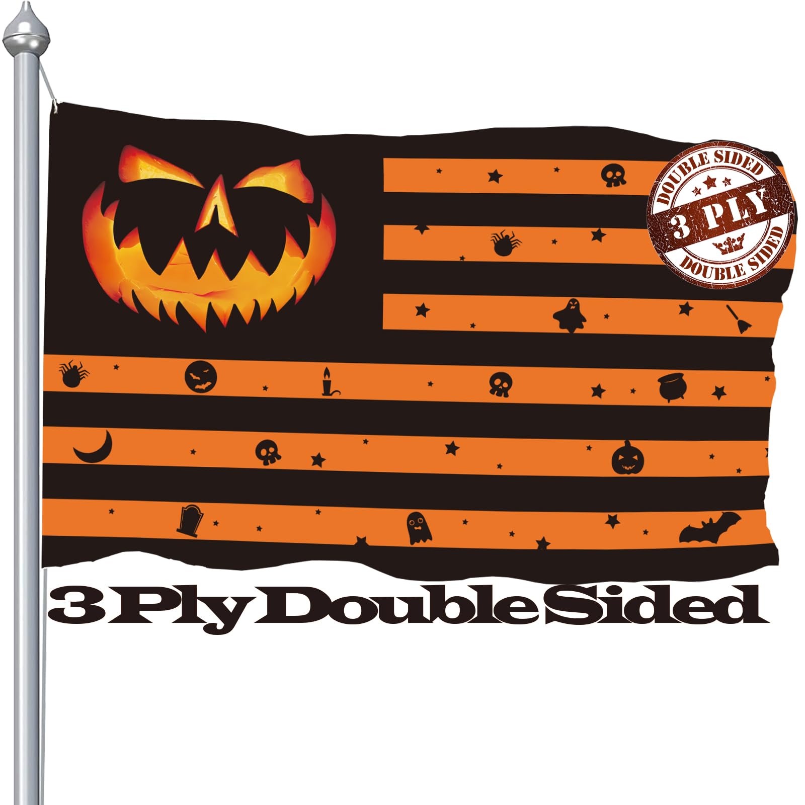 Amazon.co.jp: ハロウィンフラッグ 3x5 屋外 両面 ハロウィン アメリカ
